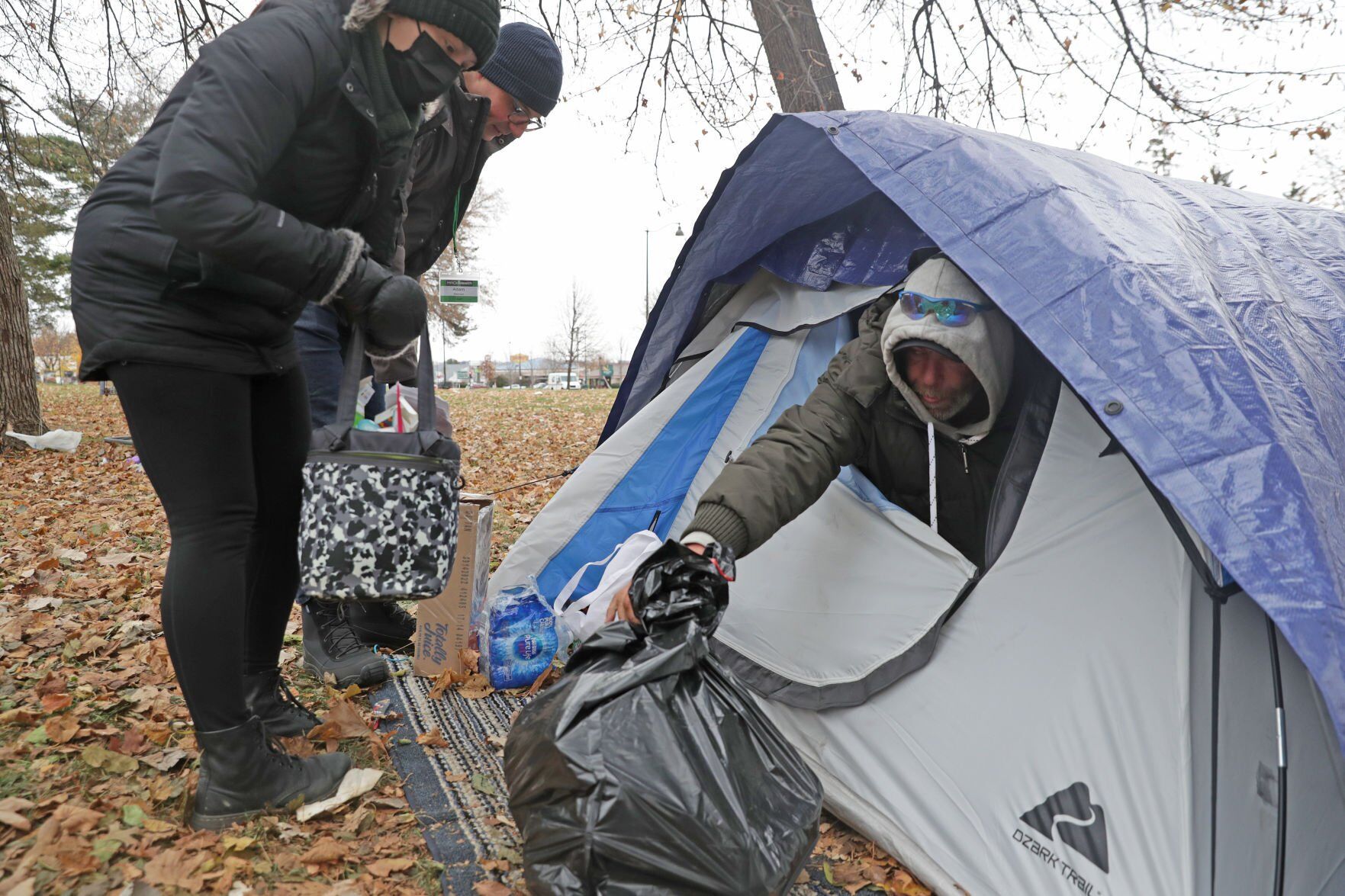 Homeless - packing up